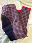 Sonderposten karierte Kinder  Reithosen 140-152