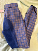 Sonderposten karierte Kinder  Reithosen 140-152