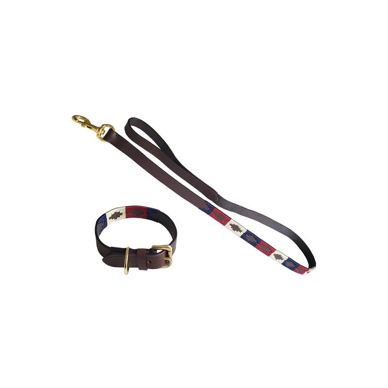 Chukka Dog Set Halsband und Leine Leder