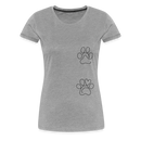 "Dog Mom" Frauen Premium T-Shirt - Grau meliert