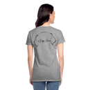 "Dog Mom" Frauen Premium T-Shirt - Grau meliert