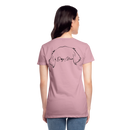 "Dog Mom" Frauen Premium T-Shirt - Hellrosa