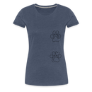 "Dog Mom" Frauen Premium T-Shirt - Blau meliert
