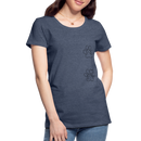 "Dog Mom" Frauen Premium T-Shirt - Blau meliert