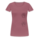 "Dog Mom" Frauen Premium T-Shirt - Malve