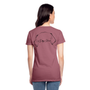 "Dog Mom" Frauen Premium T-Shirt - Malve