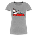 Premium T-Shirt Cute but Psycho - Grau meliert