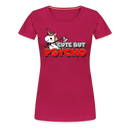 Premium T-Shirt Cute but Psycho - dunkles Pink