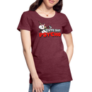 Premium T-Shirt Cute but Psycho - Bordeauxrot meliert