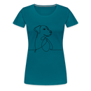 Premium T-Shirt Dog Lineart - Divablau