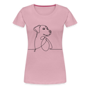 Premium T-Shirt Dog Lineart - Hellrosa