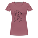 Premium T-Shirt Dog Lineart - Malve