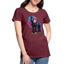 Premium T-Shirt Tinker / Friese Comic - Bordeauxrot meliert