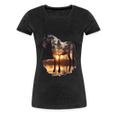 Premium T-Shirt Sunset Horse - Anthrazit