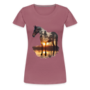 Premium T-Shirt Sunset Horse - Malve