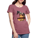 Premium T-Shirt Sunset Horse - Malve
