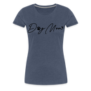 Premium T-Shirt Dog Mom Love - Blau meliert