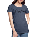 Premium T-Shirt Dog Mom Love - Blau meliert