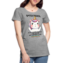 Premium T-Shirt B*tch Please Unicorn - Grau meliert