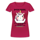 Premium T-Shirt B*tch Please Unicorn - dunkles Pink