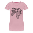 Premium T-Shirt Mandala Horse - Hellrosa