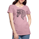 Premium T-Shirt Mandala Horse - Hellrosa
