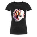 Premium T-Shirt Watercolour Horse - Anthrazit