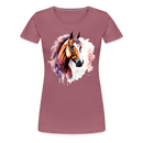 Premium T-Shirt Watercolour Horse - Malve