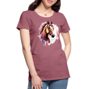 Premium T-Shirt Watercolour Horse - Malve