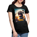 Premium T-Shirt Pugzilla Mops - Schwarz
