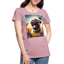 Premium T-Shirt Pugzilla Mops - Hellrosa