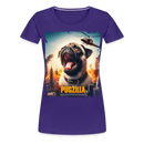 Premium T-Shirt Pugzilla Mops - Lila