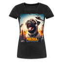 Premium T-Shirt Pugzilla Mops - Anthrazit