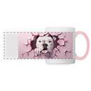 Panoramatasse Bulldogge - Weiß/Pink
