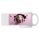 Panoramatasse Weimaraner Jagdhund - weiß