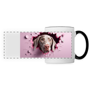 Panoramatasse Weimaraner Jagdhund - Weiß/Schwarz