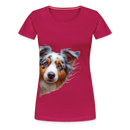 Premium T-Shirt Sweet Australian Sheperd - dunkles Pink