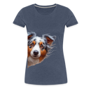 Premium T-Shirt Sweet Australian Sheperd - Blau meliert