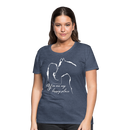 Frauen Premium T-Shirt You are my happy place - Blau meliert