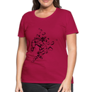 Frauen Premium T-Shirt Mosaik Horse - dunkles Pink