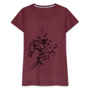 Frauen Premium T-Shirt Mosaik Horse - Bordeauxrot meliert