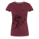 Frauen Premium T-Shirt Mosaik Horse - Bordeauxrot meliert