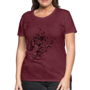 Frauen Premium T-Shirt Mosaik Horse - Bordeauxrot meliert