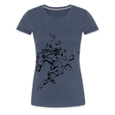 Frauen Premium T-Shirt Mosaik Horse - Blau meliert