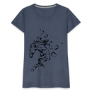 Frauen Premium T-Shirt Mosaik Horse - Blau meliert