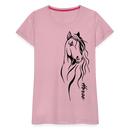Frauen Premium T-Shirt Horse Lineart - Hellrosa