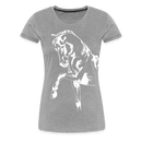 Frauen Premium T-Shirt Dressage - Grau meliert