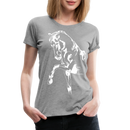 Frauen Premium T-Shirt Dressage - Grau meliert