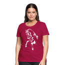 Frauen Premium T-Shirt Dressage - dunkles Pink