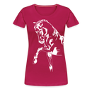 Frauen Premium T-Shirt Dressage - dunkles Pink